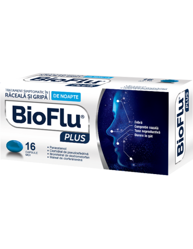 Bioflu Plus, 16 capsule moi,  Biofarm - TUSE-GRIPA - BIOFARM
