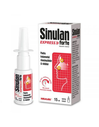 Sinulan Express forte spray nazal, 15 ml, Walmark - SOLUTII-NAZALE - WALMARK
