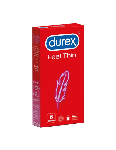 Durex Prezervative Feel Thin, 6 bucati -  - DUREX