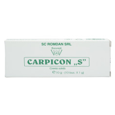 Carpicon S crema solida supozitoare, 10 bucati