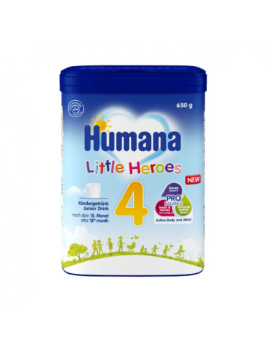 Formula de lapte pentru copii Little Heroes 4 Probalance, 650 g, +18 luni, Humana - FORMULE-LAPTE - HUMANA