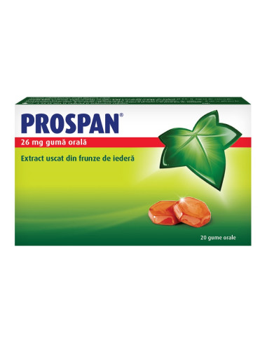 Prospan, 26 mg, 20 guma orala, Engelhard Arzneimittel - TUSE-CU-SECRETII - ENGELHARD ARZNEIMITTEL