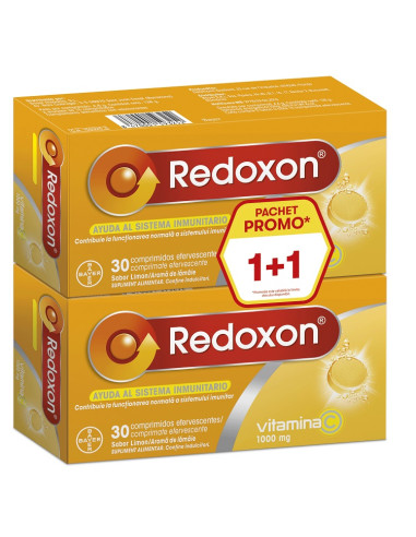 Redoxon Vit C Lamaie 1000 mg. 30+30 comprimate, Pachet Promo, Bayer - IMUNITATE - BAYER