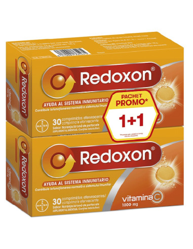 Redoxon Vit C Portocale 1000 mg, 30+30 comprimate, Pachet Promo, Bayer - IMUNITATE - BAYER