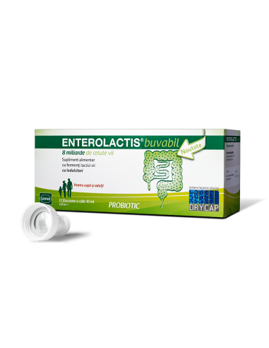 Enterolactis buvabil, 12 flacoane, Sofar - PROBIOTICE-SI-PREBIOTICE - SOFAR FARMACEUTICI SRL