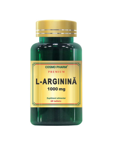 Cosmopharm  L-Arginina 1000mg, 60 tablete - HEPATOPROTECTOARE - COSMO PHARM
