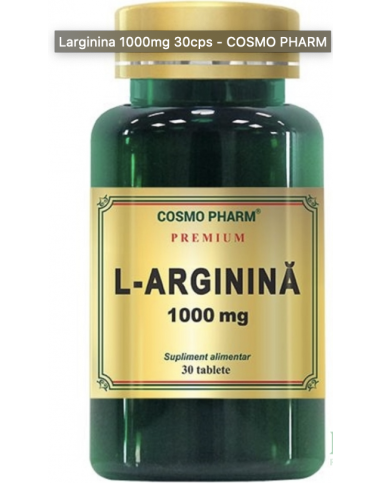 Cosmo L-Arginina 1000mg, 30 comprimate - HEPATOPROTECTOARE - COSMO PHARM