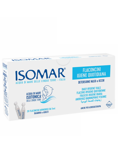Picaturi pentru nas si ochi cu apa de mare izotonica, 0 luni +, 20 x 5 ml, Isomar -  - ISOMAR