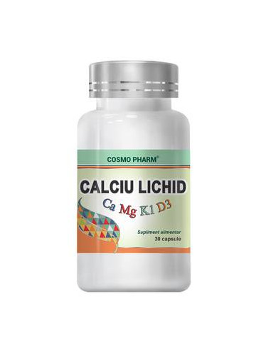 Cosmopharm Calciu lichid Ca-Mg-K1-D3, 30 capsule - AFECTIUNI-CARDIOVASCULARE - COSMO PHARM