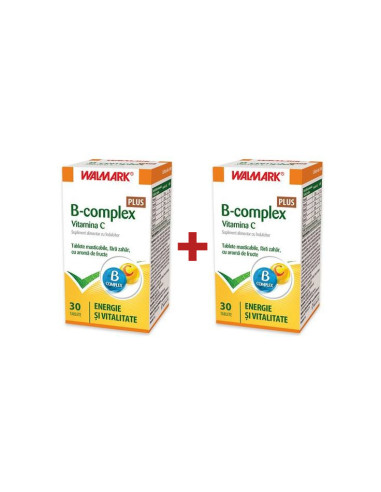 B Complex + Vitamina C, 30 tablete+ 30 tablete Cadou, Walmark - UZ-GENERAL - WALMARK
