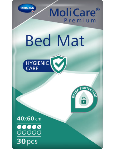 Molicare Premium Bed Mat, 5 picaturi, 40cm/60cm, 30 bucati, Hartmann - DISPOZITIVE-MEDICALE - HARTMANN