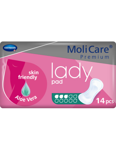 Molicare Premium Lady Pad, 3 picaturi, 14 tampoane, Hartmann - DISPOZITIVE-MEDICALE - HARTMANN