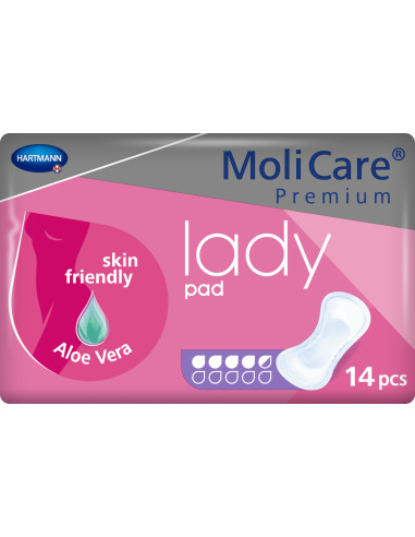 Molicare Premium Lady Pad 4/5 picaturi, 14 tampoane, Hartmann - DISPOZITIVE-MEDICALE - HARTMANN