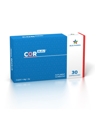 CorBleu, 30 capsule, Bleu Pharma - AFECTIUNI-CARDIOVASCULARE - BLEU PHARMA