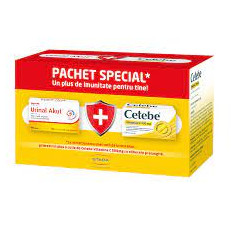 Pachet Urinal Akut 10 tablete + Cetebe Vit C 500 mg 30 capsule, Walmark