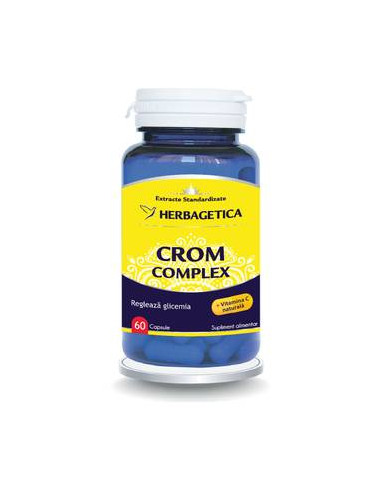 Crom Complex, 60 capsule, Herbagetica - AFECTIUNI-CARDIOVASCULARE - HERBAGETICA