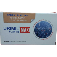 Urimil Forte Max, 30 capsule + 1 Plasture Cadou, Plantapol