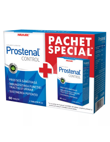 Prostenal Control, 60 tablete + 30 tablete Cadou, Walmark - AFECTIUNI-ALE-PROSTATEI - WALMARK