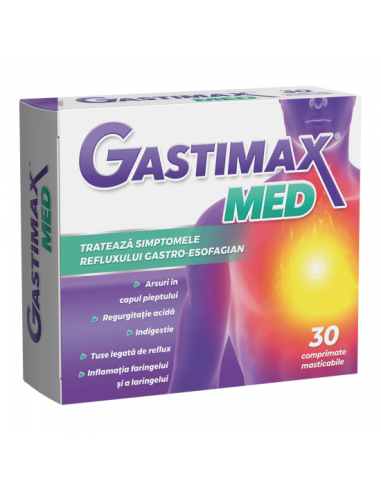 Gastimax Med, 30 comprimate masticabile, Fiterman - STOMAC-SI-ACIDITATE - FITERMAN