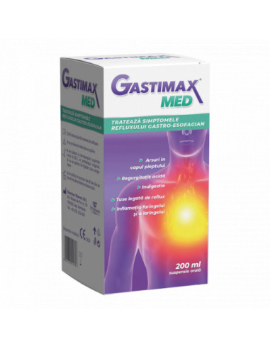 Gastimax Med suspensie orala, 200 ml, Fiterman - STOMAC-SI-ACIDITATE - FITERMAN