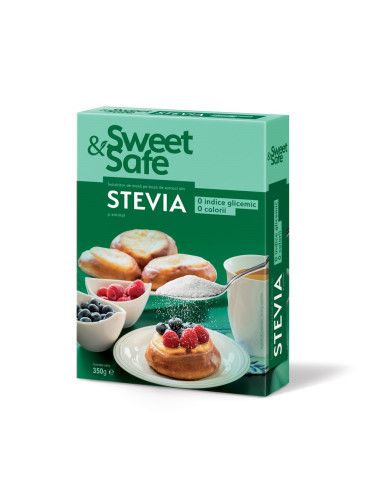 Indulcitor natural Stevia, 350 g, Sweet & Safe - DIABET - SWEET&SAFE