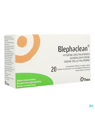 Blephaclean, 20 servetele sterile - AFECTIUNI-ALE-OCHILOR - LABORATOIRES THEA