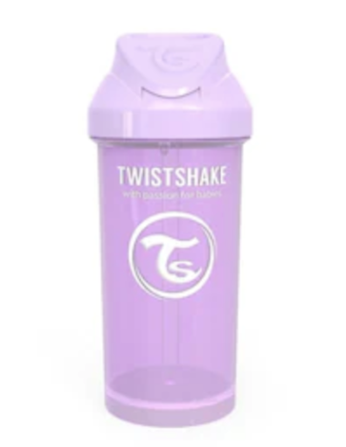 Cana cu pai Pastel Purple, 360 ml, +6 luni, Twistshake - BIBEROANE-SI-ACCESORII - TWISTSHAKE
