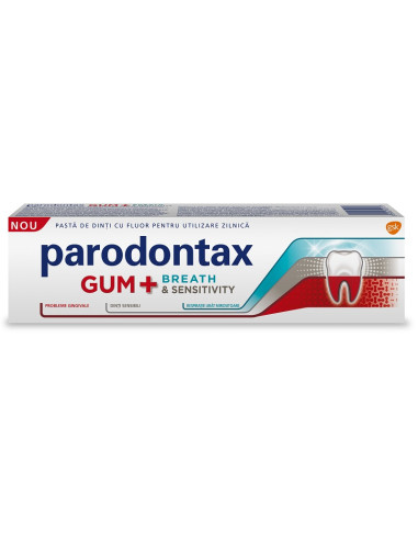 Parodontax Pasta de dinti Gum+Breath&Sensitivity, 75 ml - PASTA-DE-DINTI - PARODONTAX