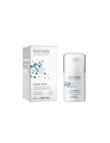 Crema de Zi Iluminatoare Pure Skin SPF50+, 50ml, Biotrade - ANTIRID - BIOTRADE