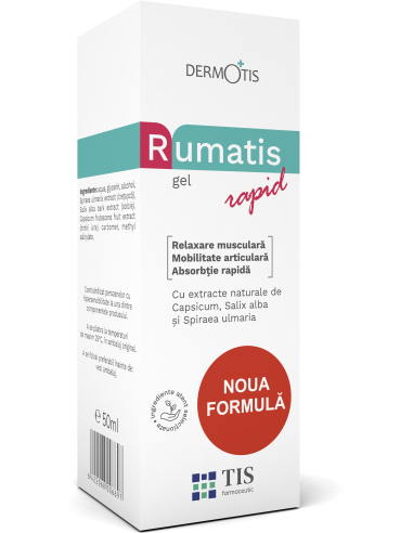 Rumatis gel rapid Dermotis, 50 ml, Tis - ARTICULATII-SI-SISTEM-OSOS - TIS FARMACEUTIC