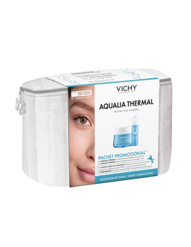 Trusa Aqualia Thermal: Crema de zi Aqualia Thermal, Legere, 50 ml + Aqualia Thermal Balsam zona ochilor, 15 ml, Vichy -  - VICHY