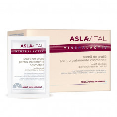 Pudra de argila pentru tratamente cosmetice AslaVital Mineral Activ, 10 plicuri x 20 g, Farmec