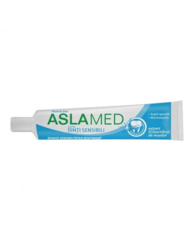 Pasta de dinti pentru dinti sensibili Aslamed, 75 ml, Farmec - PASTA-DE-DINTI - FARMEC
