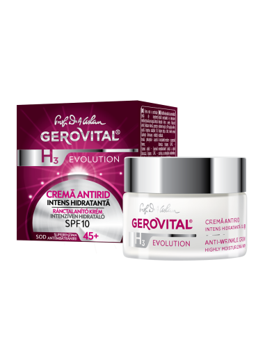 Crema anti-age intens restructuranta 45+ H3 Evolution, 50 ml, Gerovital - ANTIRID - FARMEC