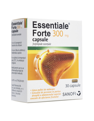 Essentiale Forte 300 mg, 30 capsule, Sanofi - HEPATOPROTECTOARE - SANOFI ROMANIA SRL