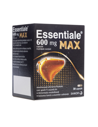 Essentiale MAX 600 mg, 30 capsule, Sanofi - HEPATOPROTECTOARE - SANOFI