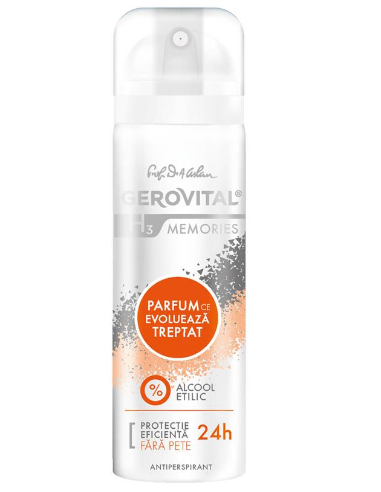 Deodorant antiperspirant spray Gerovital H3 Memories, 150 ml, Farmec -  - FARMEC