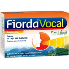 FiordaVocal cu aroma de portocale, 30 comprimate, Plant Extrakt