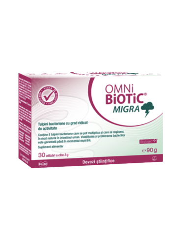 Omni Biotic Migra, 30 plicuri, Institut AllergoSan - AFECTIUNI-DIGESTIVE - OMNI BIOTIC