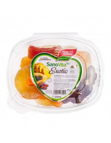 Mix fructe exotice, 250g, Sanovita - SEMINTE-SI-FRUCTE-USCATE - SANO VITA