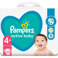 Scutece Pampers Active Baby, NR 4+, 10-15 kg, 70 bucati