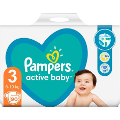 Scutece Pampers Active Baby, NR 3, 6-10 kg, 90 bucati
