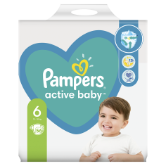 Scutece Pampers Active Baby, NR 6, 13-18 kg, 56 bucati
