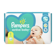 Scutece Pampers Active Baby, NR 1, 2-5 kg, 43 bucati