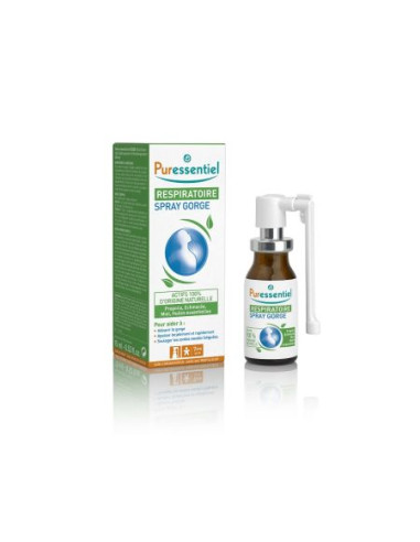 Spray oral pentru calmarea durerilor din gat 15 ml, Respiratory, Puressentiel - DURERE-DE-GAT - PURESSENTIEL