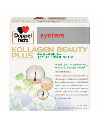 System Kollagen Beauty Plus, 10 flacoane, Doppelherz - VITAMINE-PAR-PIELE-UNGHII - DOPPELHERZ