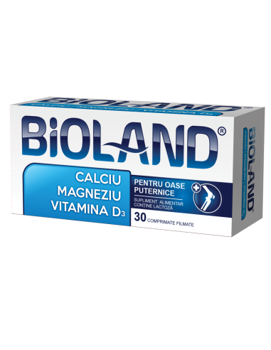 Calciu Magneziu cu vit. D3 Bioland, 30 comprimate, Biofarm - UZ-GENERAL - BIOFARM