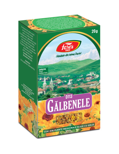 Ceai Flori de Galbenele, D113, 20 g, Fares - UZ-GENERAL - FARES