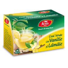 Ceai Verde cu Lamaie si Vanilie, 20 plicuri, Fares