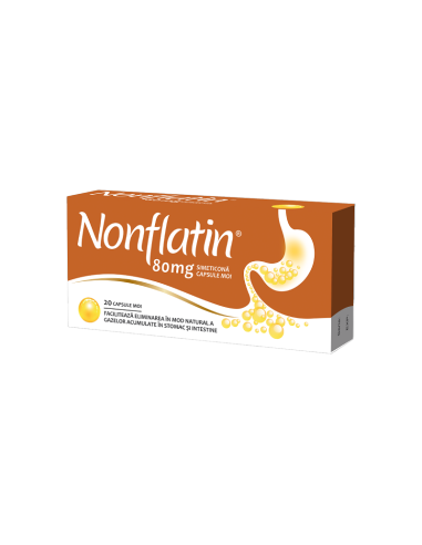 Nonflatin, 80 mg, 20 capsule moi, Biofarm - PARAZITI-INTESTINALI - BIOFARM